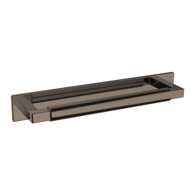 4461 Comtemporary  10" Backplate, in Lifetime (PVD) Polished Nickel, 1" H x 7" W x 0.125" D, Graphite Nickel