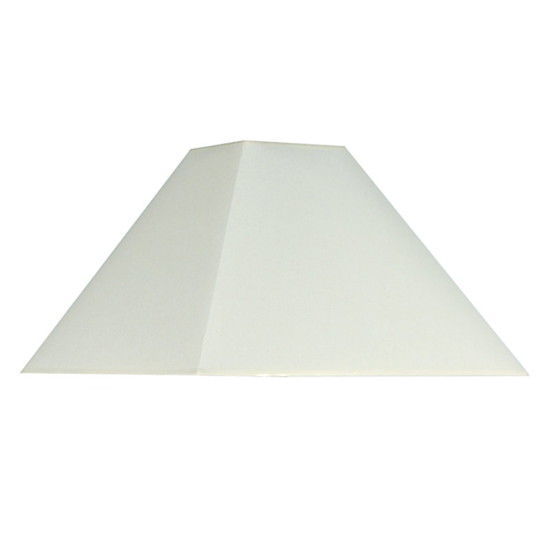 Lorentzen Cotton Tapered Square Lamp Shade, Cream Calico, 29.5cm H x 40cm W x 40cm D