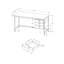 Bureau d'ordinateur, bureau personnel, ordinateur portable, tiroirs de rangement, L 55 po-198924158