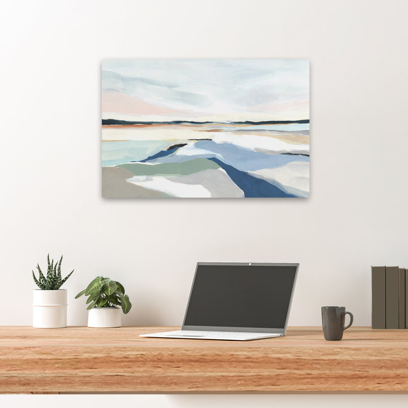 «Seaside Day I», art moderne de coquillages côtiers et coraux, H 24 po x l 16 po