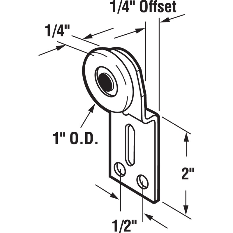 Rouleau avant de porte d'armoire Prime-Line