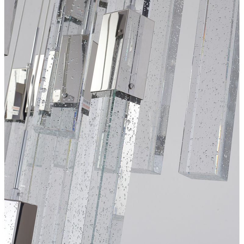 Lustre en cristal 41 lumières Modern, Chrome