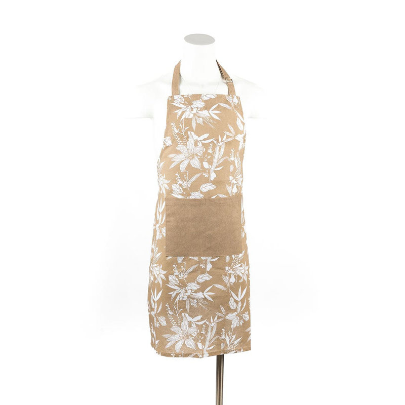 Tablier Bloomington imprimé taupe, Taupe