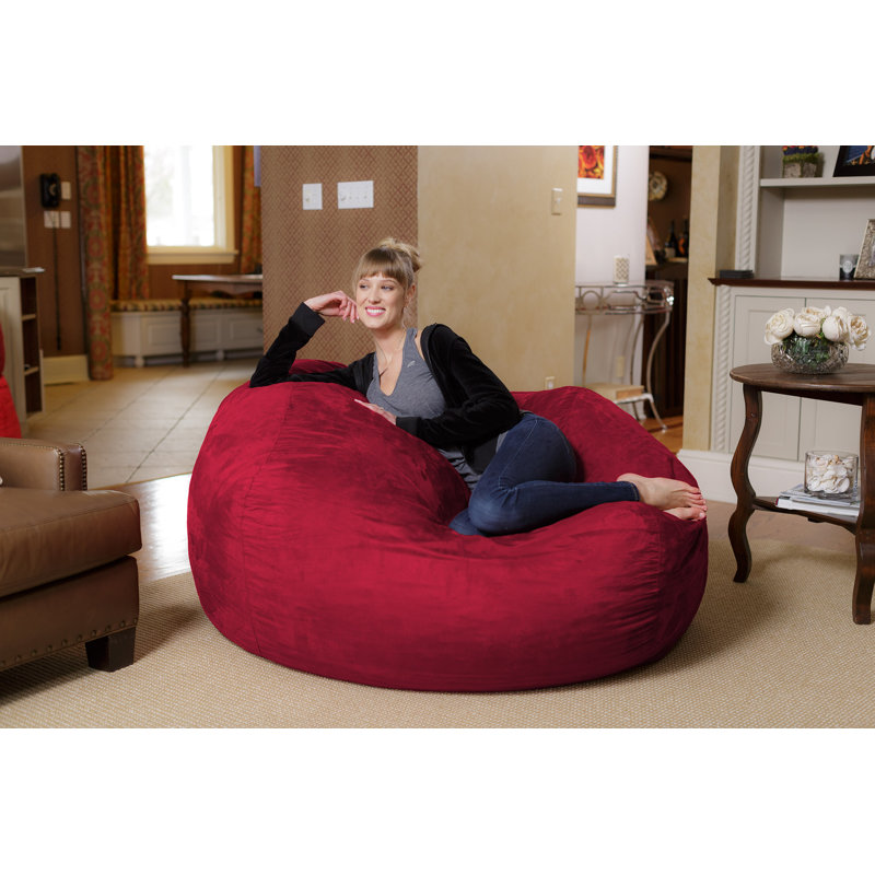 Bean Bag Chair Lounger - Large 5 Foot Classic Shredded Memory Foam Filled Furniture Bean Bag Chair Lounger with Removable and Machine Washable Cover - Big Bean Bag Sofa Lounger with Soft Micro Fiber Cover - Five Foot Bean Bag Lounger in Multiple Colors