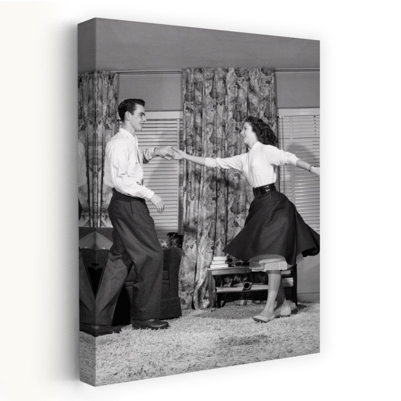 1950s, adolescent, garçon, fille, jitterbug, H 36 po x l 24 po
