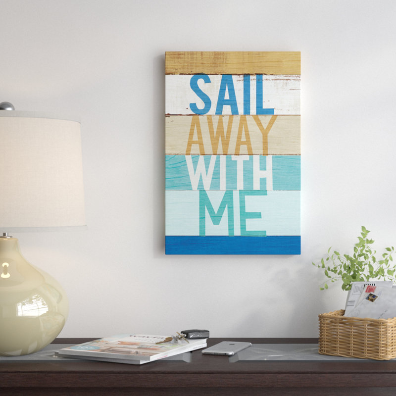 «Beachscape Inspiration VII», art textuel sur toile, H 40 po x l 26 po x P 1,5 po, Toile tendue, Pas de tapis