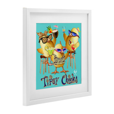 «Tipy Chicks Groovy», reproduction d'art sous verre, conception de Jim Baldwin