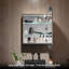 Armoire à pharmacie murale sans cadre avec porte en miroir et tablettes réglables