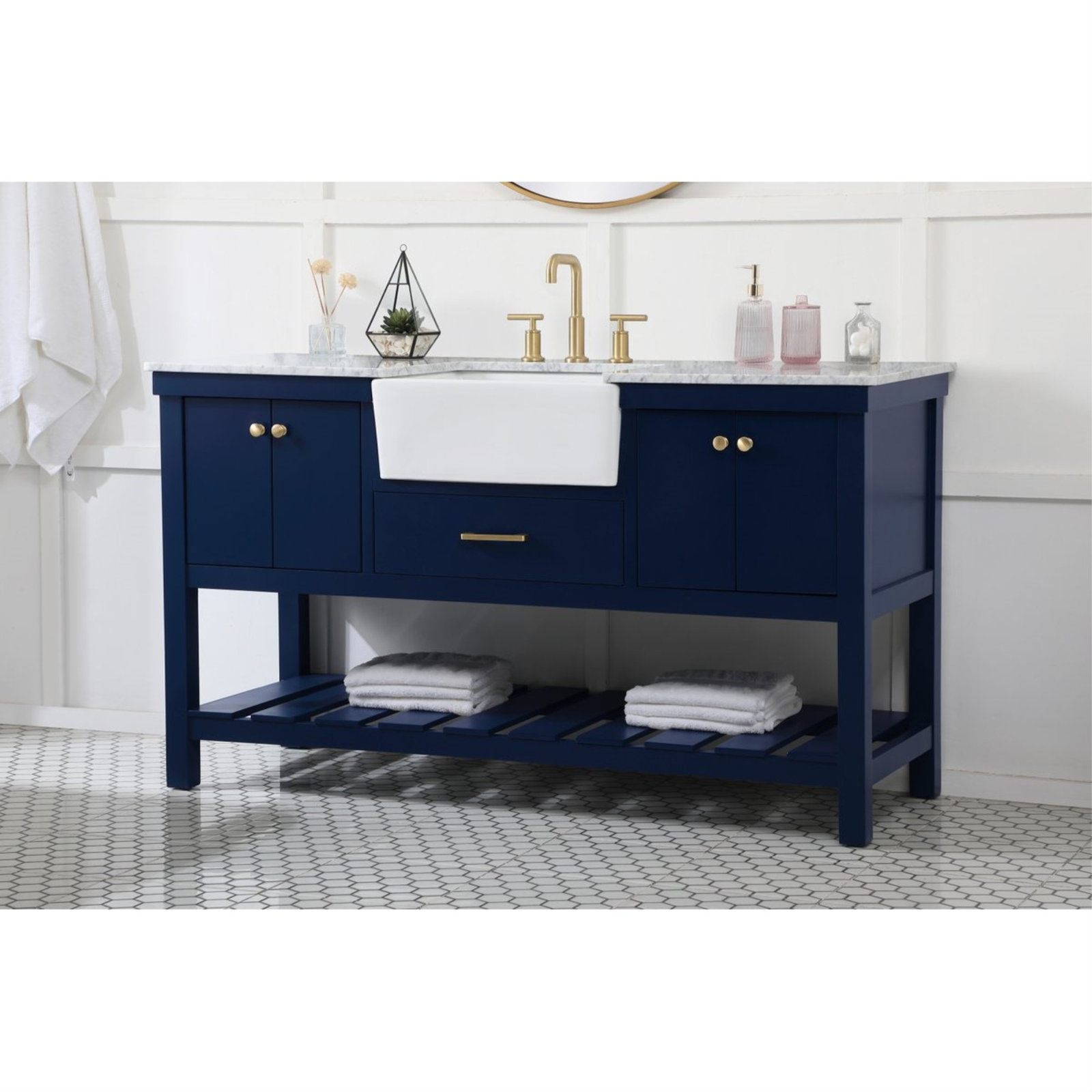 Pelaghia 60'' Single Bathroom Vanity, Blue