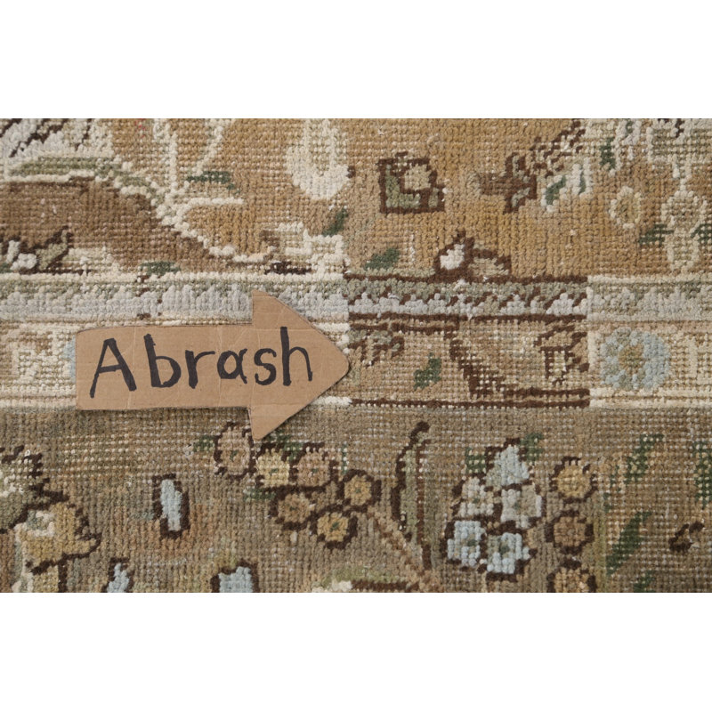 Tapis unique brun de style années 1970 de 6 pi 6 po x 9 pi 11 po