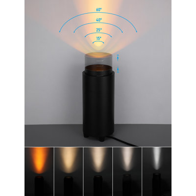 5CCT Indoor Spotlight, Uplighting Indoor Floor Can Light for Plant Picture, Zoomable Floor Spot Lights with Auto ON/Off Switch