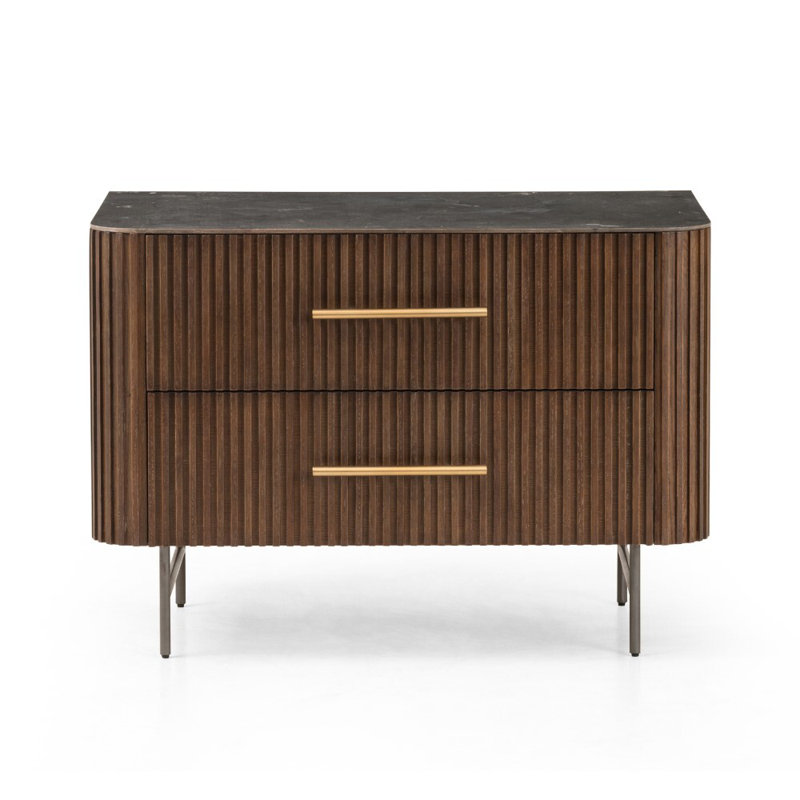 Fletcher 2 - Drawer Nightstand, Brown