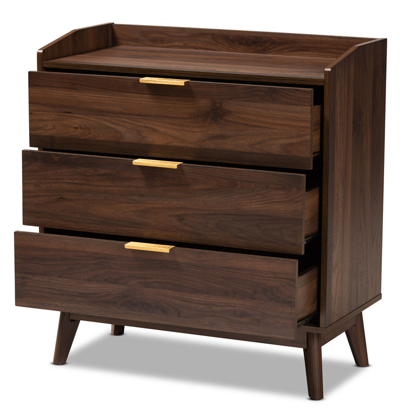 Commode anglaise à 3 tiroirs Anudeep Mid-Century