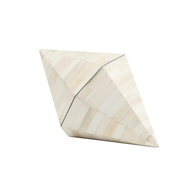 Triangle Cone Box-White Bone