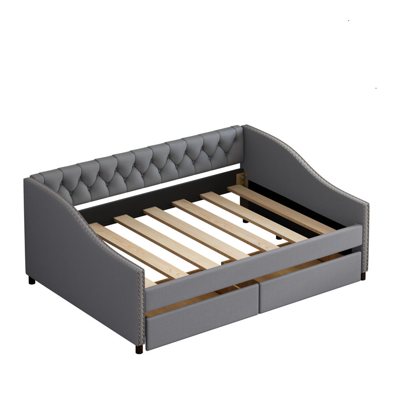 Lit de jour double, gris