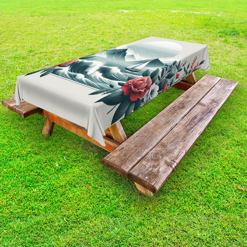 Leeshaun Rectangle No Pattern Microfiber Tablecloth, 84" x 58"