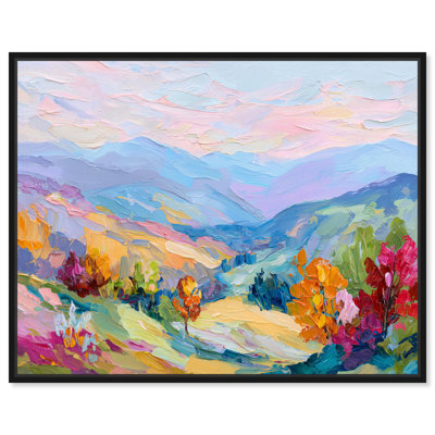Colorful Valley I Canvas Colorful Landscape by 
