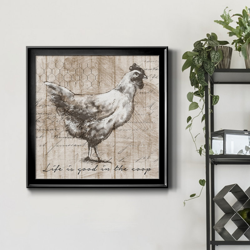 Farm Farm - cadre photo, impression sur toile, H 17,5 po x l 17,5 po x P 1,5 po, Cadre noir