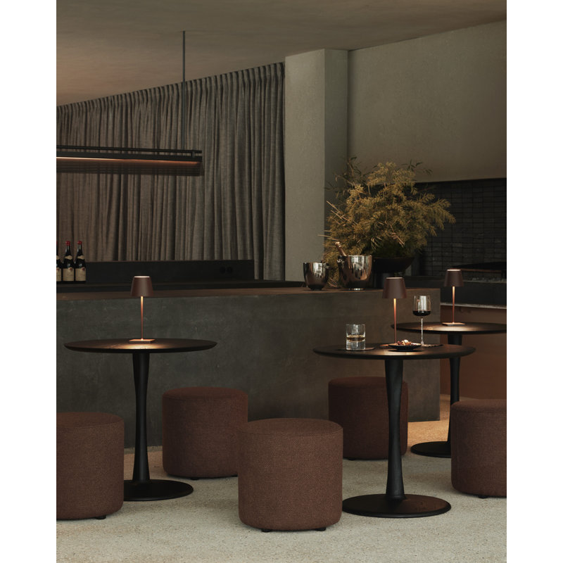 Barrow Round Pouf, Copper Polyester Blend