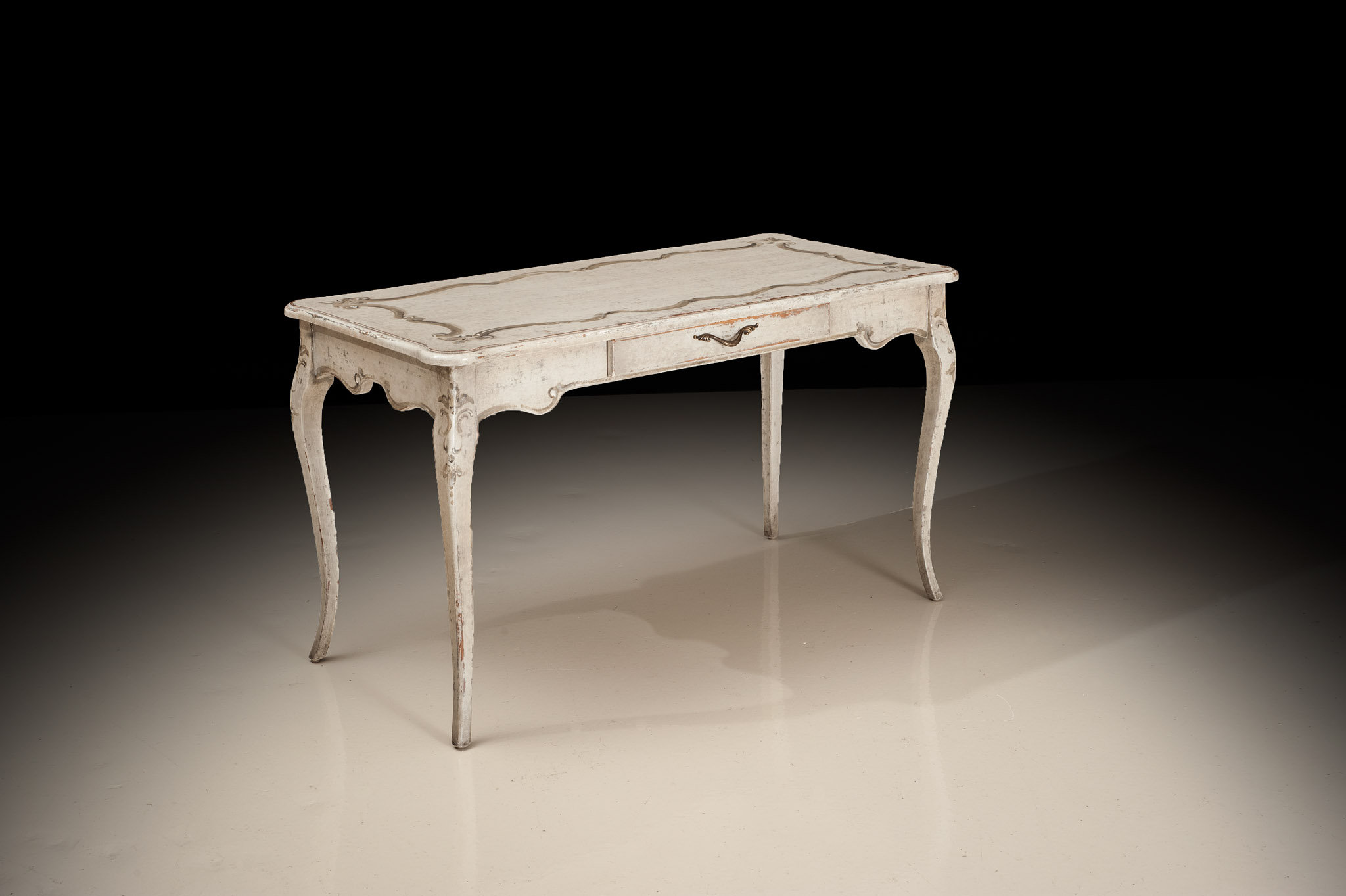 Bureau D'écriture Miniature 1:12 En Bois Noir - Meuble Modèle Pour Maison De Poupée