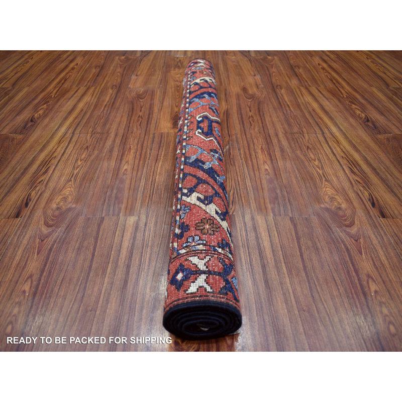 Kyeana One-of-a-Kind Rectangle 4'1" X 5'9" New Age Wool Area Rug in Red