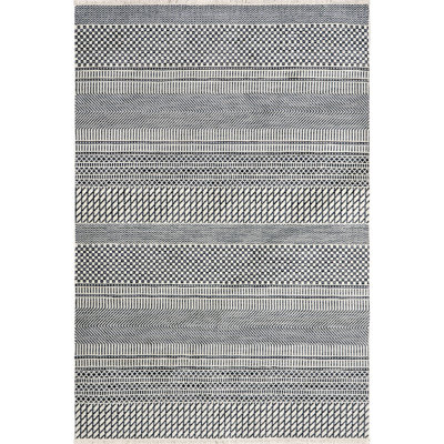 Lavender Geometric Fringe Area Rug