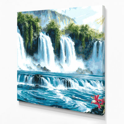 Toile hawaïenne, art mural sur toile verte