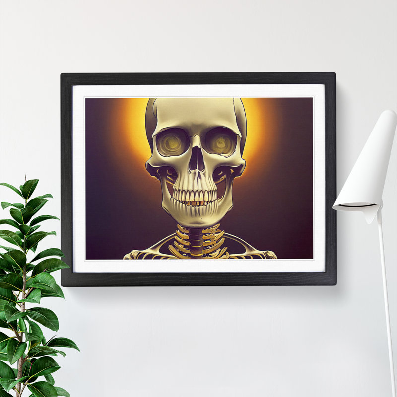 XH1022-2575X Dazzling Skull Of A Man - Single Picture Frame Print