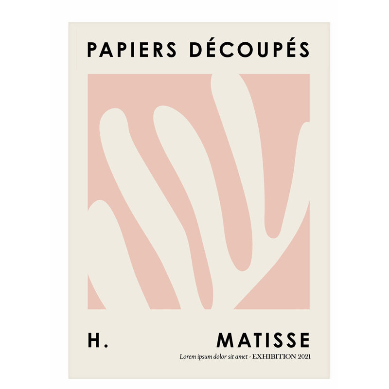 «Abstract Papiers Decoupes III», reproduction d'art moderne sans cadre, H 36 po x l 24 po