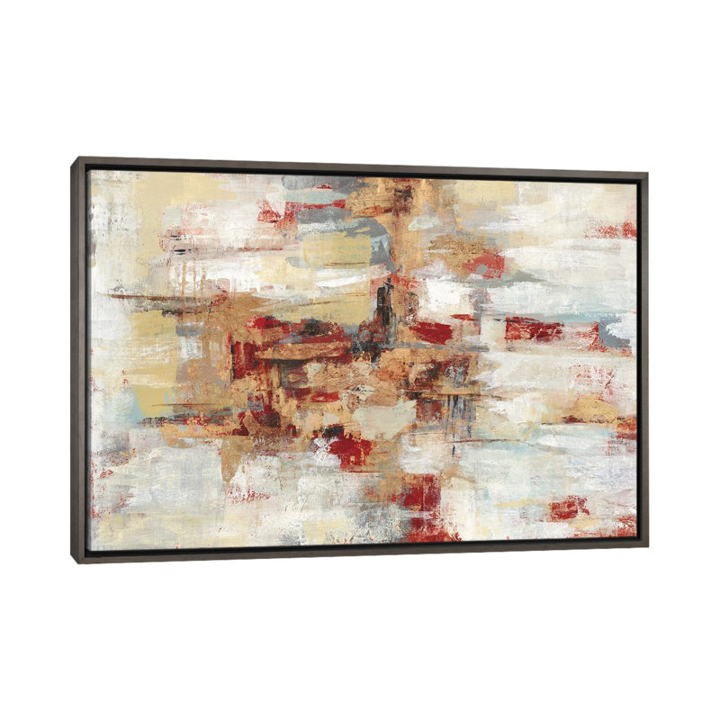 «Old Bridge Reminiscence Red» par Silvia Vassileva - reproduction d'art, Dark Rustic Wood Framed, Pas de tapis