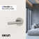 Arc Privacy Door Lever with Push Button and Round Rosette