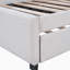 Lit de jour rembourré avec lit gigogne Canapé-lit simple sans sommier, tissu en lin (beige)-613402512-613402517