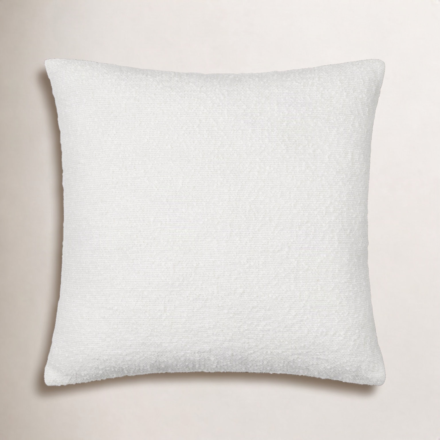 Amalfi Pillow Cover, Square 18", White, Polyester/Polyfill