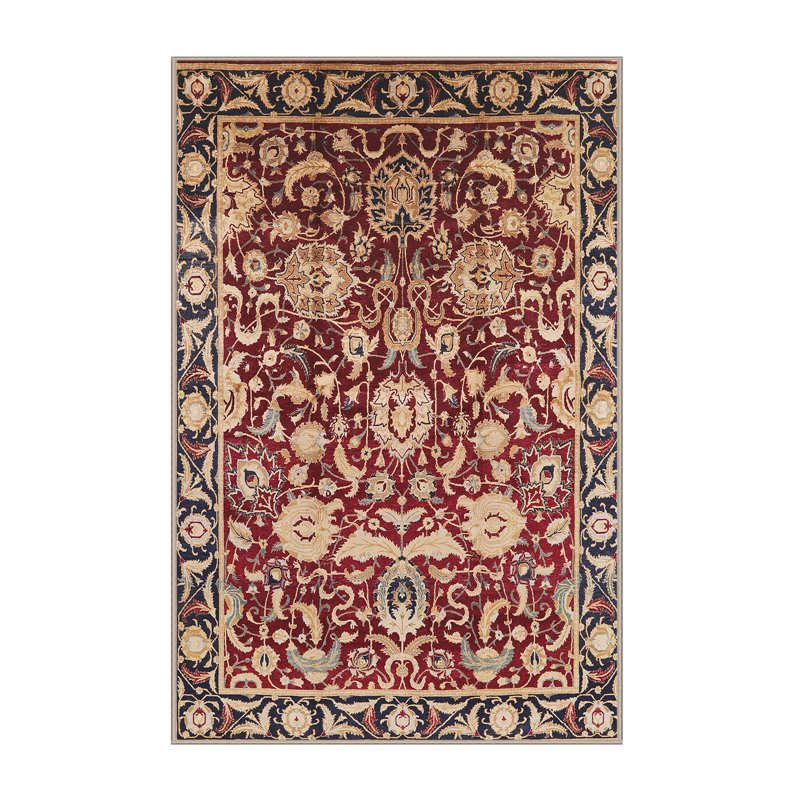 Tapis oriental rouge / beige Hamlig, Rectangle 5 pi x 7 pi