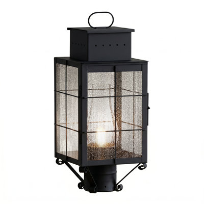 Brass Traditions - Norfield - 1 Light - 18 inch - Matte Black - Solid Brass - Post Lantern