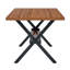 Table de salle à manger moderne industrielle de 71 po, pour 6 à 8 personnes. Plateau rectangulaire en bois avec base en métal robuste-1728823066