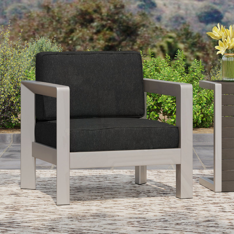Fauteuil club d'extérieur, Noir
