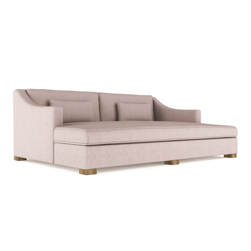 Crosby Slope Arm Daybed, Vintage Leather Blanc, Weathered