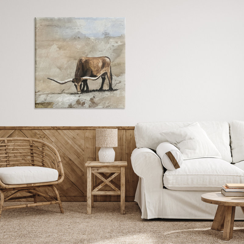 Toile Logan Longhorn, design par Errico & Slyp, H 30 po x l 30 po