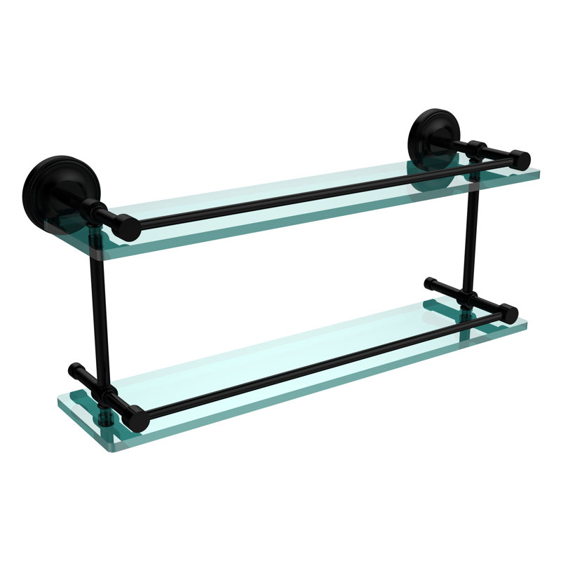 Alcott 2 Piece Tiered Shelf, Matte Black