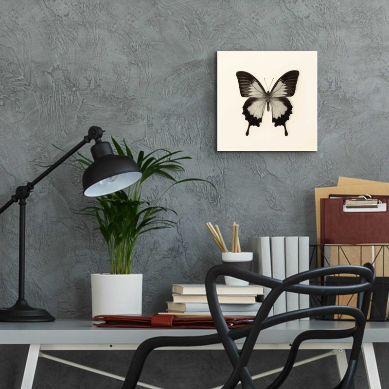 «Butterfly III BW» par Debra Van Swearingen - photographie sans cadre, H 12 po x l 12 po x P 0,13 po
