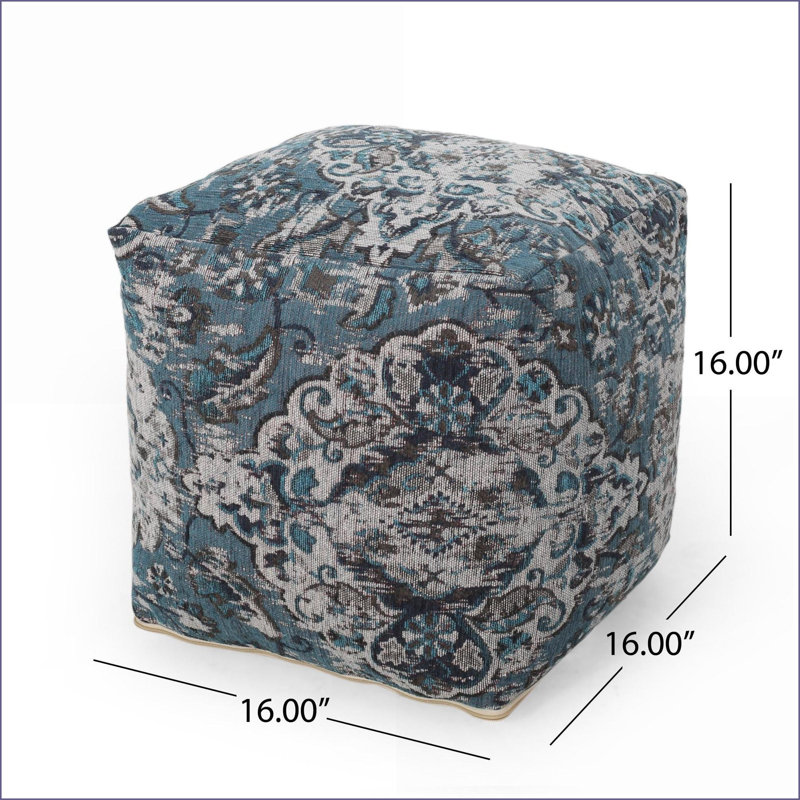 Pouf repose-pieds | 16 x 16 x 16 bleu marine | Coussin de sol polyvalent Repose-pieds | Bleu | Tissu