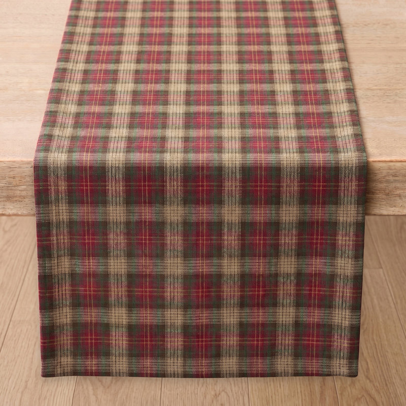 Hunter's Plaid- 100% Pure Linen Table Runner