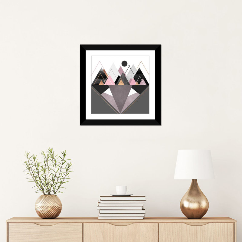 «Nordic Wilderness» par Elisabeth Fredriksson - impression sur toile, H 16 po x l 16 po x P 1 po, Papier d'art encadré noir