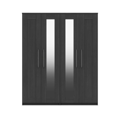 Alishma 4 Door Manufactured Wood Wardrobe