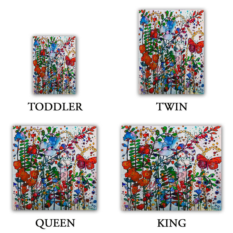 Ensemble de housse de couette en microfibre DiaNoche par Kim Ellery - Butterfly Garden