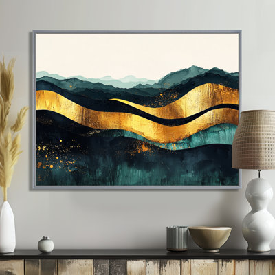 «Minimal Forest and Peaks Solitude Horizon III», art mural abstrait