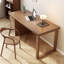 Bureau rectangulaire en bois massif à 3 tiroirs Chestnut-109264363-109264365