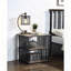 Table de chevet en chêne antique et finition noire avec style de chambre à coucher rétro