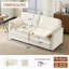 PLUSH CLOUD LOVESEAT: Canapé modulaire modulaire à 2 places avec coussins en chenille et 2 coussins décoratifs - Taille compacte pour appartement, salon, chambre à coucher